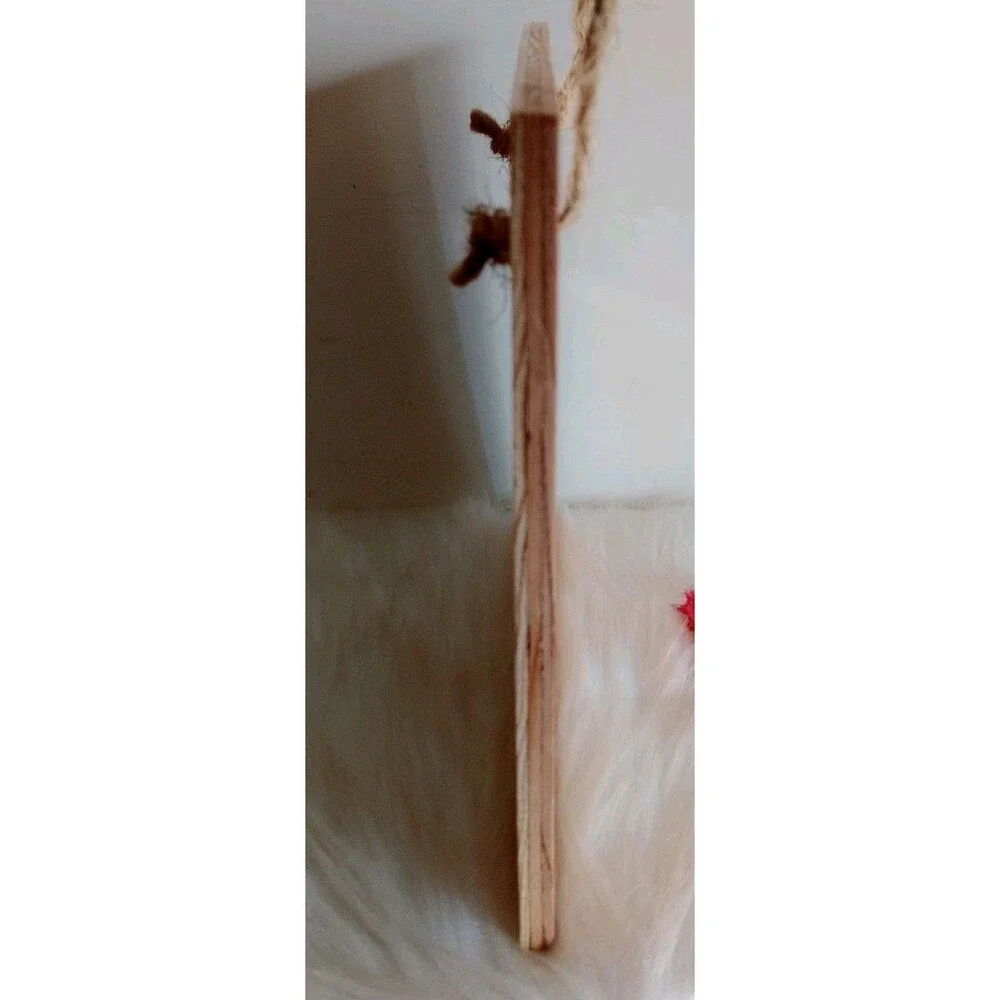 Handmade Flowers Home Decor Wood Burnished 8 1/2
